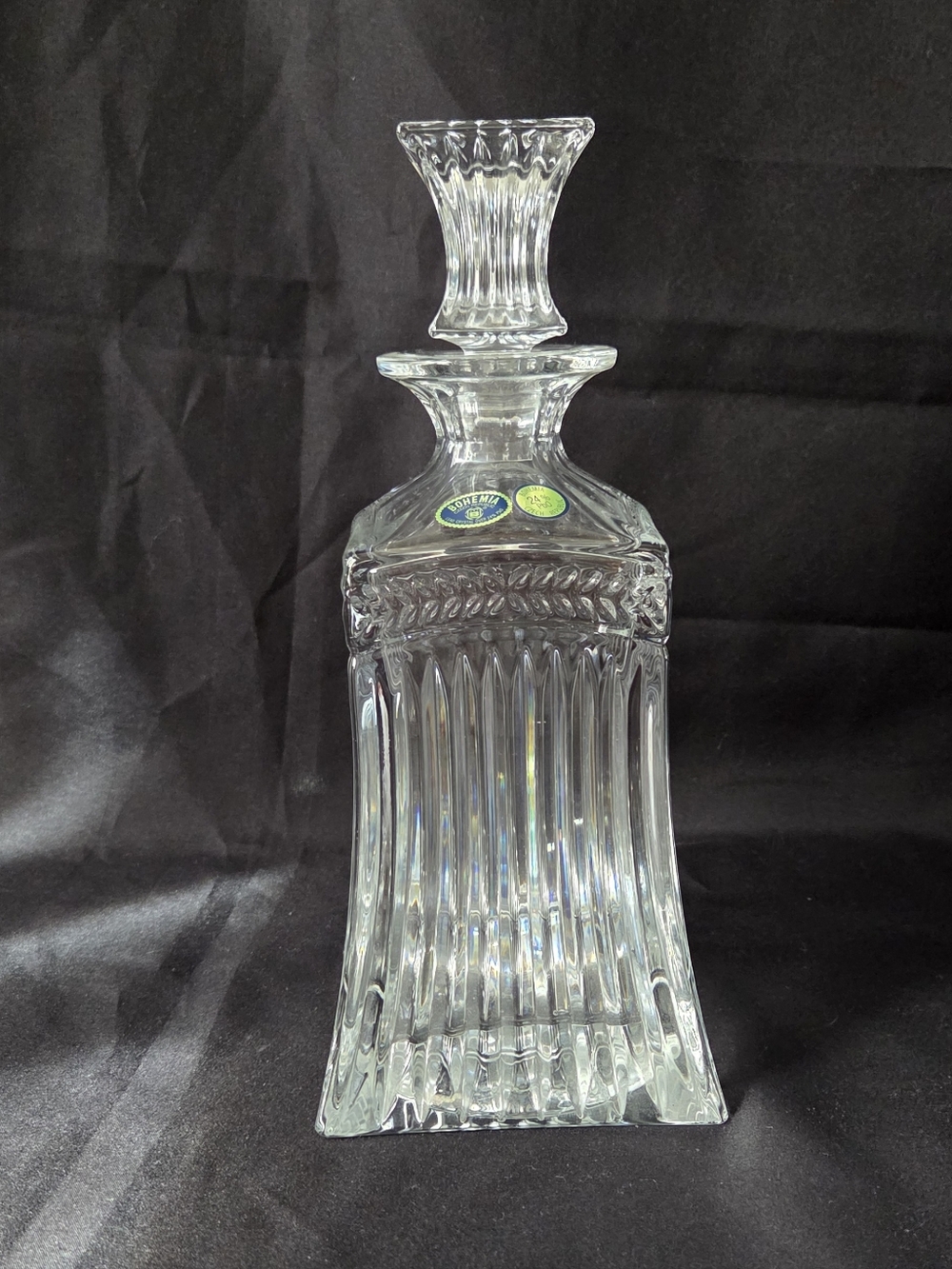 Bohemia Czech Republic Crystal Whiskey Scotch Decanter